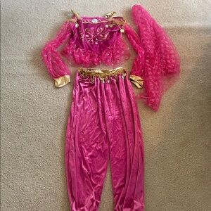 Pink and Gold Kids Genie Costume